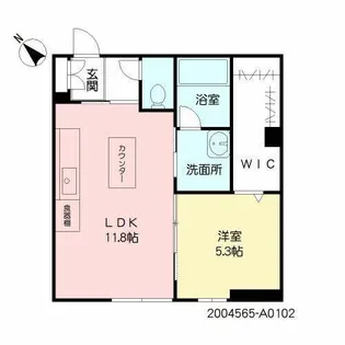 シャーメゾンFierte【A0102号室】の間取り