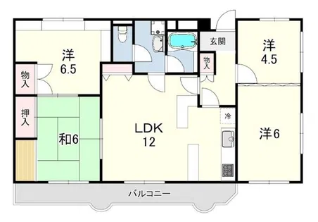 舞子台サニーハイツ【2階】の間取り