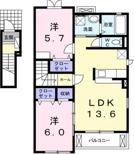 フレグランス リッチ 3【2階】の間取り