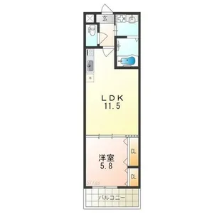 メナメゾン日根野Ⅱ番館【1階】の間取り