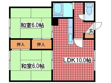 長浦ハイツ【1階】の間取り