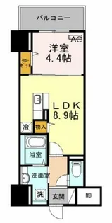 LASANTE 梅田北【8階】の間取り