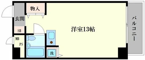 ライオンズマンション難波南第二【2階】の間取り