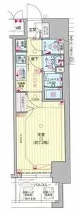プレサンス大国町ラヴェニール【9階】の間取り