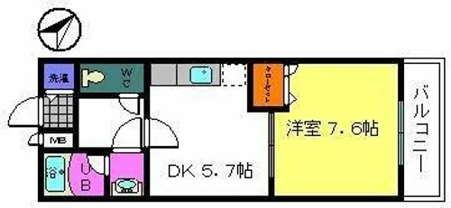 フジパレス 貝塚半田Ⅱ番館【202号室】の間取り