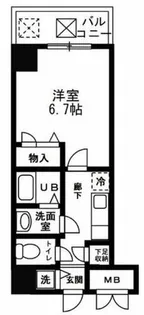 シャルマンフジ大阪城南【7階】の間取り