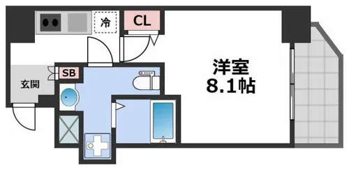 エグゼ堺筋本町【10階】の間取り