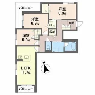 Arandano【0301号室】の間取り