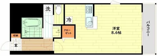 スワンズ大阪アクシオン【7階】の間取り