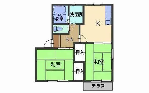 E・Kハイツ【0101号室】の間取り