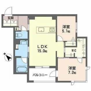 カヴァリエーレ【0206号室】の間取り