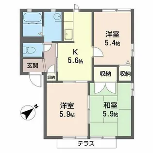 シエスタ【1階】の間取り