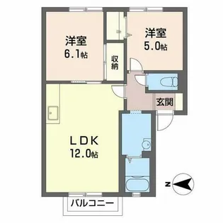 フォーレス・イン・西島A・B【B201号室】の間取り