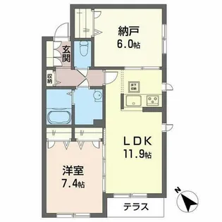 シャーメゾン サン ピラー【0201号室】の間取り