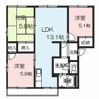 マリポーサ前田【0201号室】の間取り