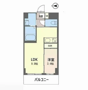 シャトーパルモア武庫之荘【0202号室】の間取り