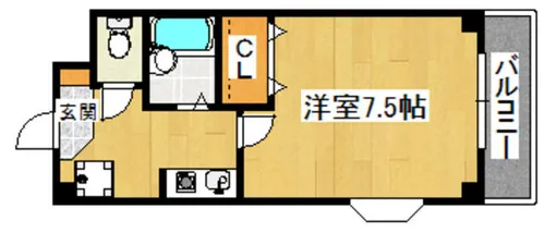 エヴァースAKETA【3A号室】の間取り