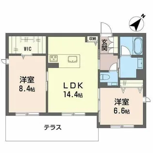 シャーメゾン伊藤【0101号室】の間取り