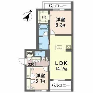 ドルチェ K II【0303号室】の間取り