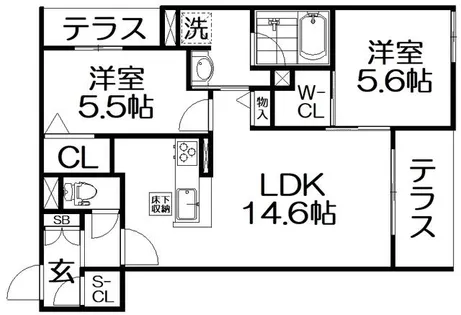 シャーメゾン フェリーチェ【1階】の間取り