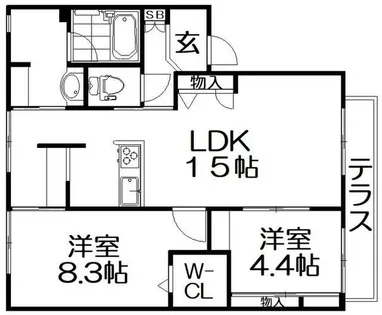 コートビレッジ【1階】の間取り