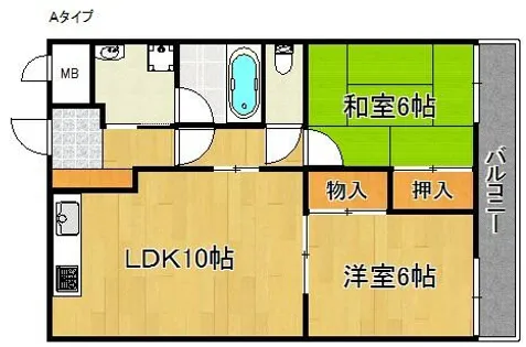 コンフォート泉南【3階】の間取り