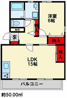 コーポなかむら【301号室】の間取り