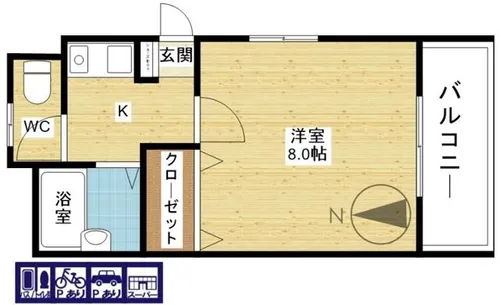 セントラル淀川【4階】の間取り