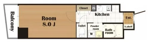 アスティオン大手通【9階】の間取り