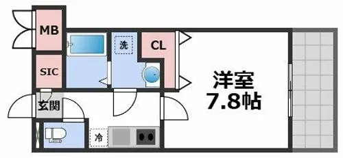 Live Flat Tsukamoto【4階】の間取り