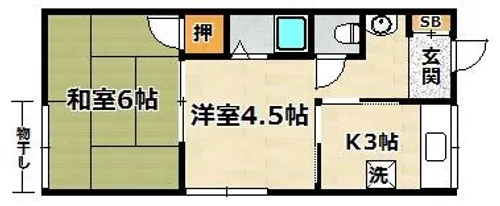 吉田文化【2F号室】の間取り