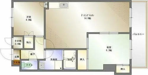 シャトーマスヒコ【3階】の間取り