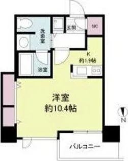 クロスレジデンス大阪新町【2階】の間取り