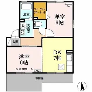 アゼリアコート・友【101号室】の間取り
