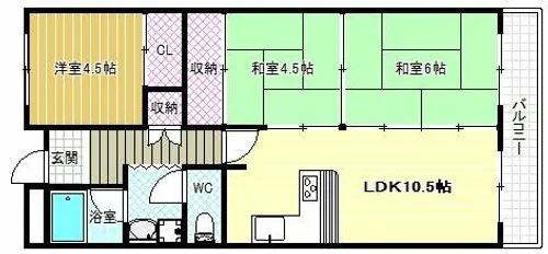 パナグレープ【3階】の間取り