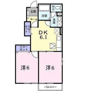 フレッシュ プラム【1階】の間取り