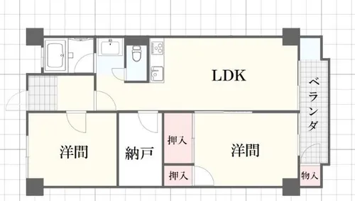 グローバル御国マンション【2階】の間取り