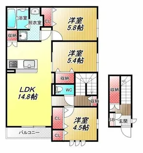 エルメゾン210【2階】の間取り