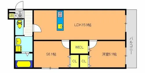 へーベルメゾン西明石B【202号室】の間取り