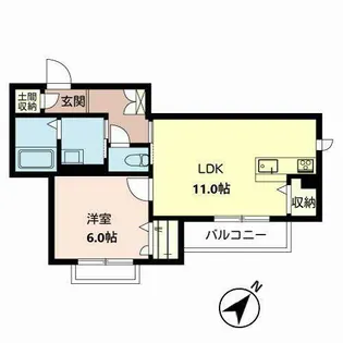 グランディール堺【0202号室】の間取り