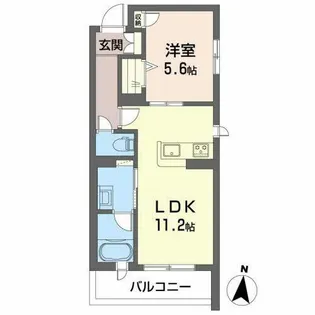 シャーメゾン パークイースト【0203号室】の間取り