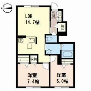 シャーメゾンさくら【1階】の間取り