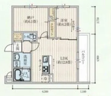 ワコーレヴィータ垂水坂上1丁目【101号室】の間取り
