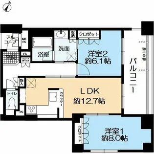 ワコーレザ・トアロードレジデンス【3階】の間取り