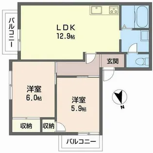 ガーデンハイツ花園【0103号室】の間取り