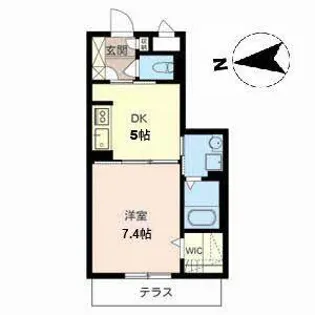 メゾン ソレイユ【0102号室】の間取り