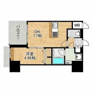プレジオ難波ASIAN【3階】の間取り