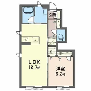 Ange Maison(アンジュ メゾン)下戸田【0106号室】の間取り