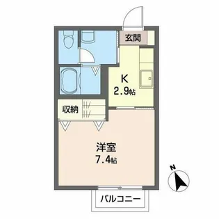 ディアス青葉【0202号室】の間取り