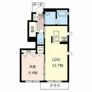 COURT六石町【A101号室】の間取り